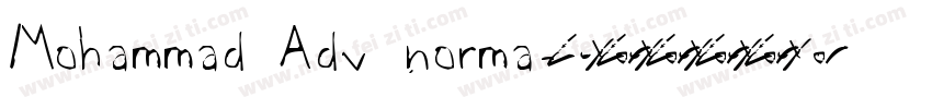 Mohammad Adv norma字体转换